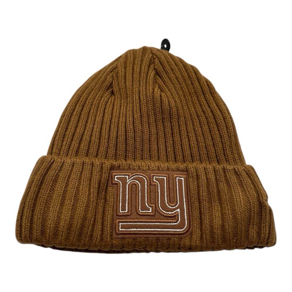 Pro Standard New York Giants Beanie Hat Cap Beige Cuffed Fleece Lined Winter NFL